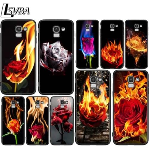Beautiful Red Roses for Samsung Galaxy J2 J3 J4 Core J5 J6 J7 J8 Prime duo Plus 2018 2017 2016 Silicone Phone Cover