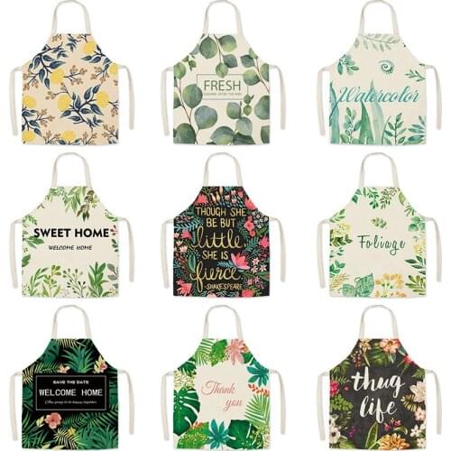 Summer Cool Theme Apron 13 Plant Styles The Necessary Clothing for Housewives Adult Favor Hawaii Party Turtle leaf Kitchen Cloth