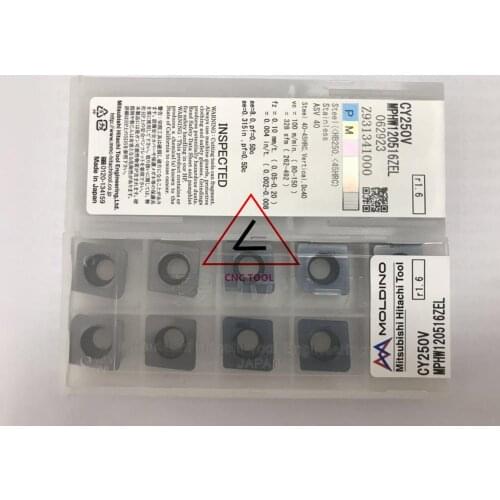 MPHW120516ZEL CY250V 10pcs Hitachi high cutting performance CNC indexable inserts