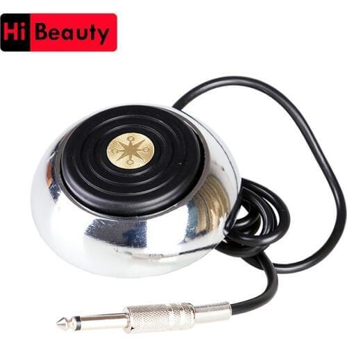 Stainless Steel 360 Degree Round Tattoo Foot Switch Pedal Mine For Power Supply Tattoo Equipment Accessories Pedal Controller