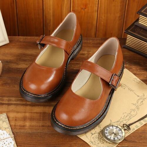 2020 New Japanese Style Vintage College Student Shoes Cosplay Lolita Shoes for Women/Girls Uniform Shoes Platform Shoes 35-40