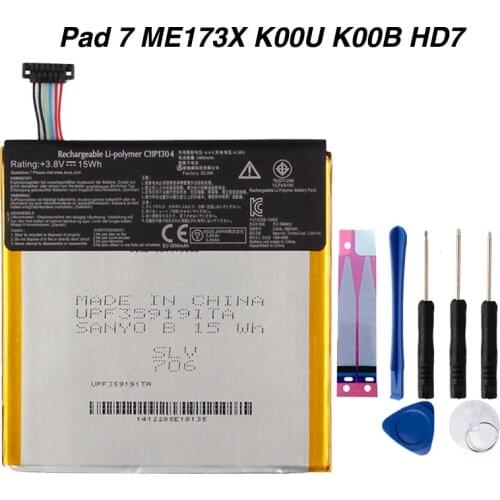 Original C11P1304 Battery For ASUS MEMO PAD HD 7 ME173X K00U K00B HD7 3950mAh