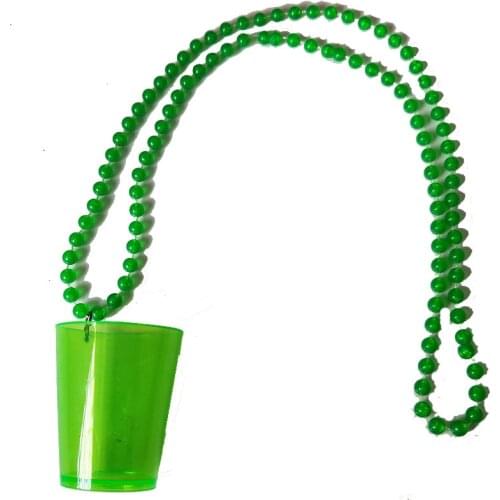 Necklace Beads Green Cup Pendant Beer Container National Folk Festival Carnival Game Saint Patricks Day Irish Festival Supplies