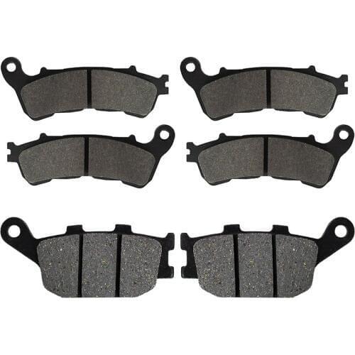 Motorcycle Front + Rear Brake Pads Disks for Honda XL700 VA8/VA9/VAA Transalp (08-12) (3 Piston Front Caliper ABS) XL 700