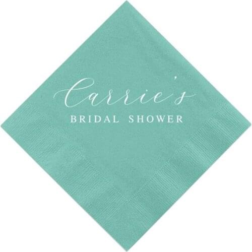Personalized Bridal Shower Napkins - Bridal Shower - Rehearsal Dinner - Custom Engagement Party Napkins milestones birthday