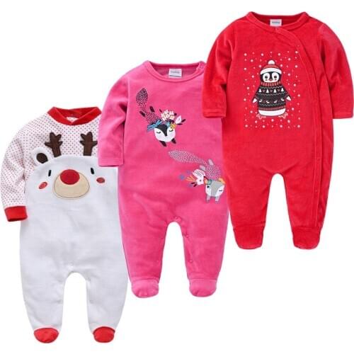 First Christmas Toddler Girls Rompers Cute Roupas Bebe De Baby Infant Boys Jumpsuit 3pcs Vetement Bebe Garcon Cartoon Onesies