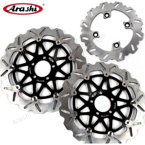 ARASHI CNC Front Rear Brake Rotors For KAWASAKI NINJA ZX12R ZX-12R 2000 2001 2002 2003 Motorcycle Floating Brake Discs