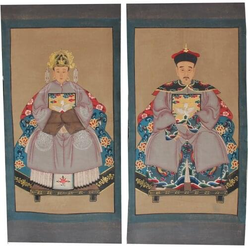 Hand painted ancestor painting on canvas fabric