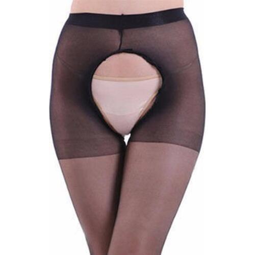 Sexy Women Open Crotch Tights Crotchless Pantyhose Fetish Collant Fantaisie Femme Ouvert Soft Collants Ladies Panty Hose