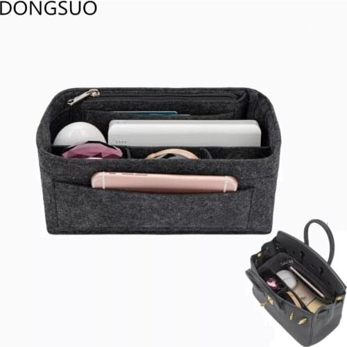 Insert Bag Fits For designer luxury brand handbag base shaper Organizer Makeup Travel Inner Purse Organize Portable Cosmetic bag