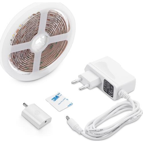 12V Hand Wave Sensor Strip Light 1.5M IP65 Waterproof Brightness adjustable Kitchen Cabinet Light For Home Lighting Warm White