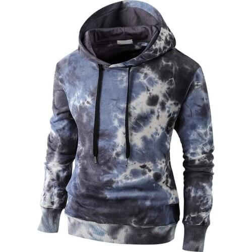 Hoodie Men Camouflage Hooded Warm Tie-dye Loose Sweatshirt for Winter Casual Men Clothing pullover top men Army Green 3XL