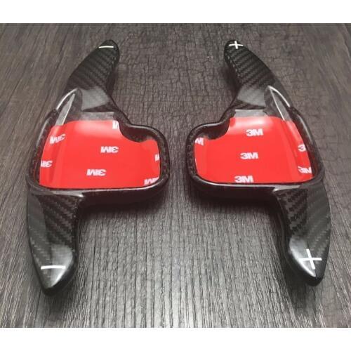 Carbon Fiber Steering Wheel Paddle Extension Shifter Cover Trim For BMW 3 Series 5 Series F30 F10 2012 - 2016