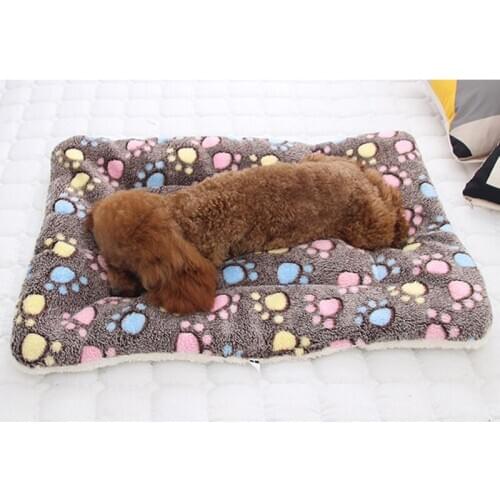 Pet Cat Bed Dog Bed Thickened Pet Soft Fleece Pad Blanket Bed Mat Cushion Home Portable Washable Rug Keep Warm