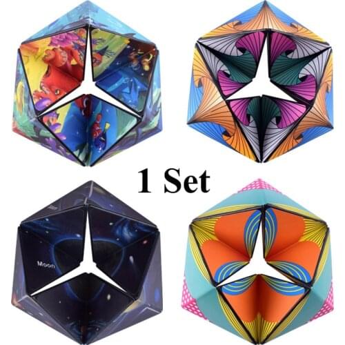 Infinity Magic Cube Antistress Universe Underwater World Square Puzzle Toys Flip Cubes For Adults Kids Novelty Autism Toys