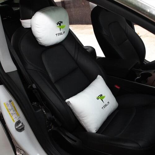 Vxvb 2021 for Tesla Model 3 S X Y Accessories Car Seat Headrest Breathable Neck Pillow Head Support Neck Compatible accessory