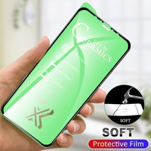 Full Cover Ceramic Screen Protector Film iPhone 11 Pro Max XS XR XS X 8 7 6 6S Plus Full Glue Soft Glass for iPhone 12 mini pro