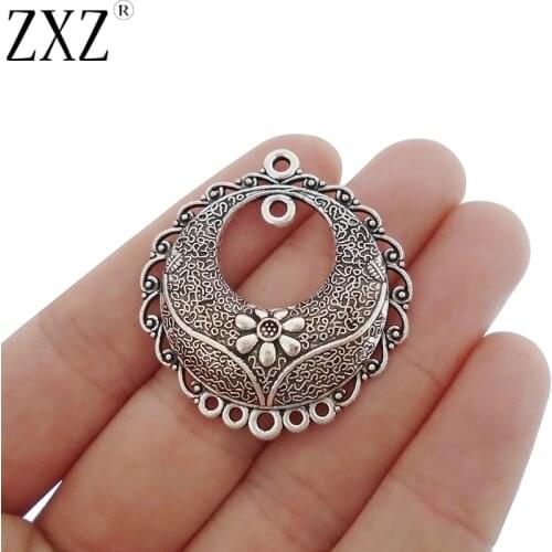 ZXZ 10pcs Chandelier Multi Strand Connector Charms Pendants for Earring Jewelry Making Findings 38x35mm