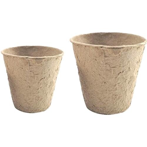 10 Pack of Round Peat Pots,Biodegradable Seedlings Starter Pots, Organic Planting Cups