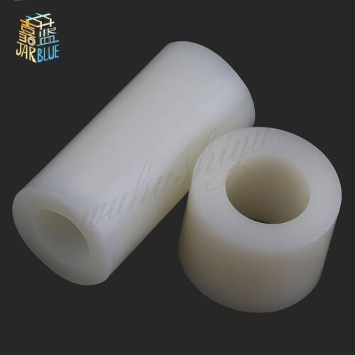 100pcs M8*5/8/10-25mm White Nylon ABS Non-Threaded Spacer Round Hollow Standoff Washer ID 8.2mm OD14mm PCB Board Screw Bolt