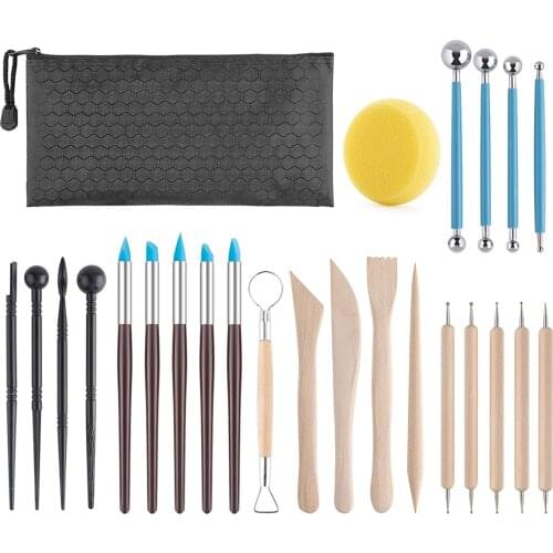 25pcs Pottery Tools Polymer Clay Sculpting Kit Design Sculpt Smoothing Wax Carving Ceramic Shapers Modeling Carved Tool Perfect