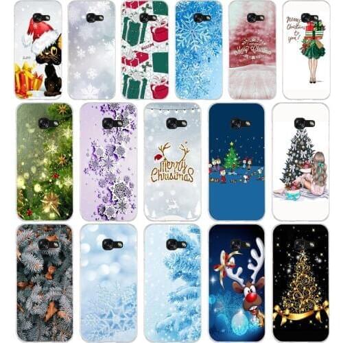 343FG New Year Snowman Merry Christmas 3 Soft Silicone Tpu Cover phone Case for Samsung j3 j5 j7 2016 2017 j330 j2 j6 Plus 2018