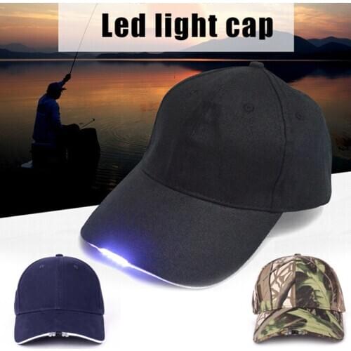 Unisex Led Baseball Cap Adjustable Baseball Hat Headlight Flashlight For Hunting Fishing Camping Hiking Joggings H9