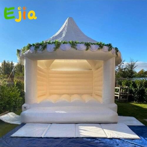 Commercial Or Residential White Inflatable Bounce Bouncy Castles House Adult Kids Jumping Tent for Wedding Party