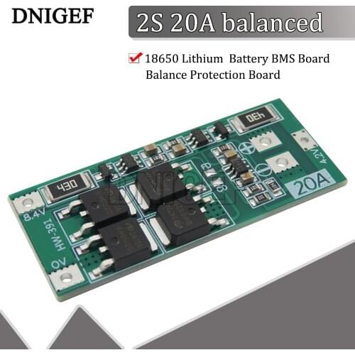 DNIGEF 2S 20A 7.4V 8.4V 18650 Lithium Battery BMS board standard/balance Protection Board