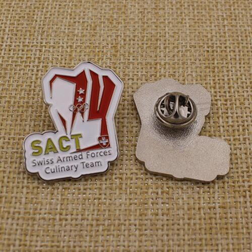 Custom Badge Back Butterfly Buckle Plating Painted Metal Badge