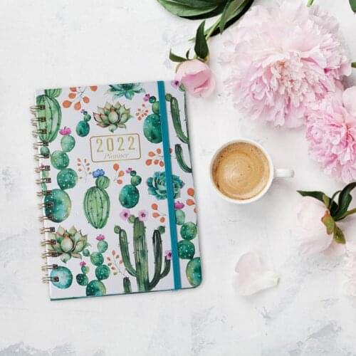 Cute Notebook Portable 2021 2022 Agenda Diary Journal Weekly Monthly Planner School Supplies Stationary Organizer Schedule