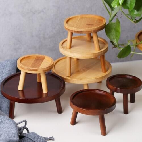 Plant Stand Flower Pot Base Holder Wooden Stool Long Bench Stool Balcony Succulent Flower Shelf Pot Trays For Indoor Outdoor
