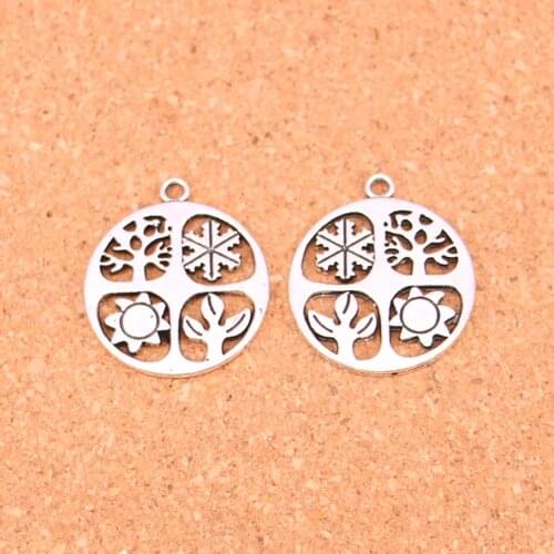 32Pcs four seasons Charms Pendant For DIY Necklace Bracelet Jewelry Making DIY Handmade 24mm