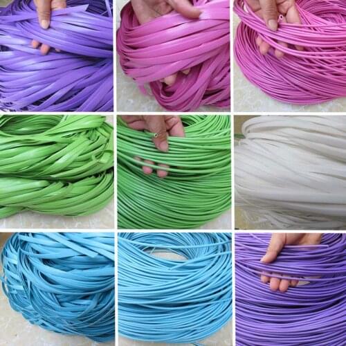 Hanging Basket Repair 9mm Flat 3.5-4mm Round PE Synthetic Rattan Material DIY Handmade Weaving Crafts Plastic Cane Rope