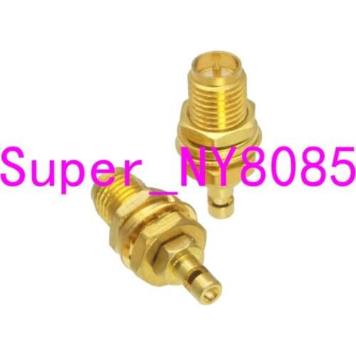 RP-SMA female plug nut bulkhead solder RG178 RG196 RF connector