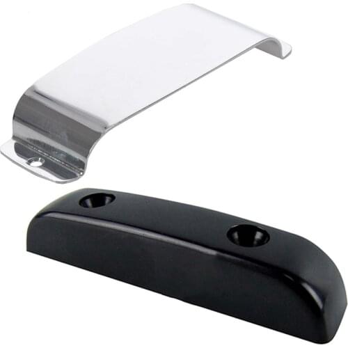 Silver Vintage Jazz Bass Pickup Cover & Thumb Rest Tug Bar Finger Pull for Jazz Precision Bass Guitar Plastic