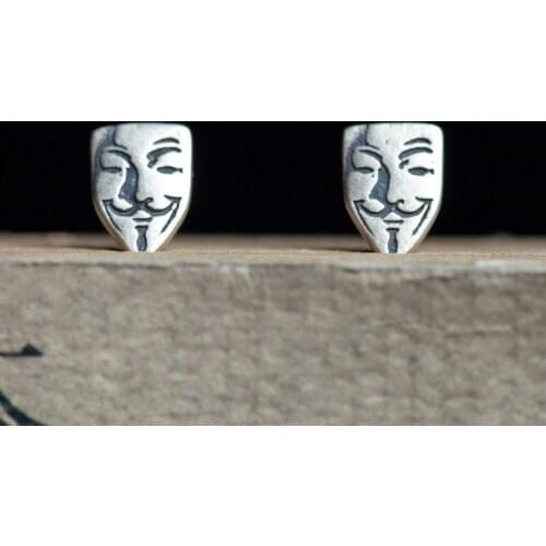 925 Sterling Silver Gothic Stud Earrings Women Punk Earrings Vintage Party Wedding Silver Jewelry Gifts for Girls Women Jewelry