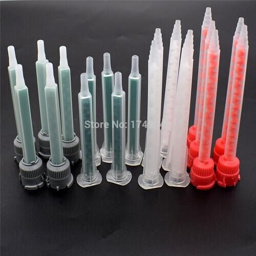 Static Mixer Tube AB Glue Epoxy Adhesive Gun Dispenser Mixing Nozzle Glue Gun Applicator Mixing Nozzle Tube Adhesive Tools 5pc