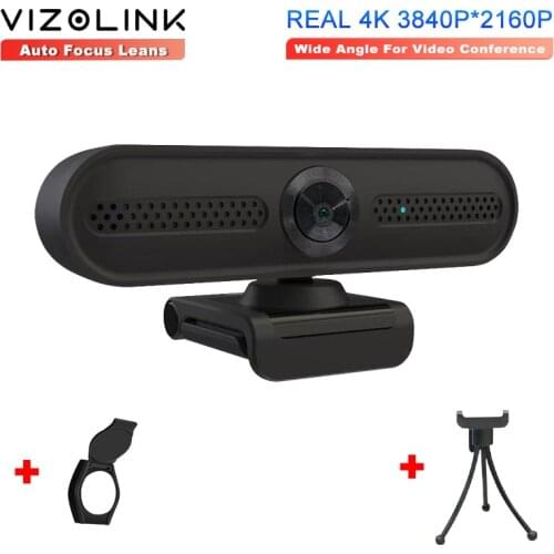 VizoLink Webcam 4K 800W Pixels Wide Angle Camera Web Camera With 2 Microphone 1.8m Usb Webcam Video Conference Webcam For Pc