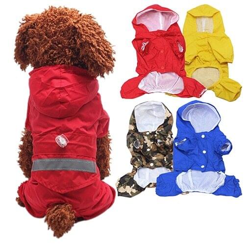 Waterproof Hoody Dog Apparel Acrylon Raincoat Jacket Pet Cat Puppy Costume