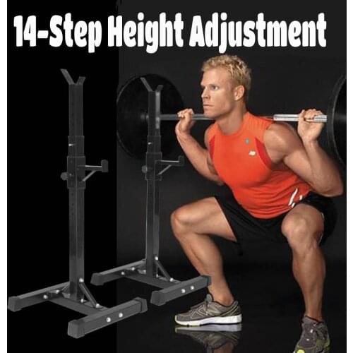 High-quality Adjustable Squat Stand Split Barbell Rack Barbell Squat Body Frame Weight Lifting Barbell Rack Fitness Equipments