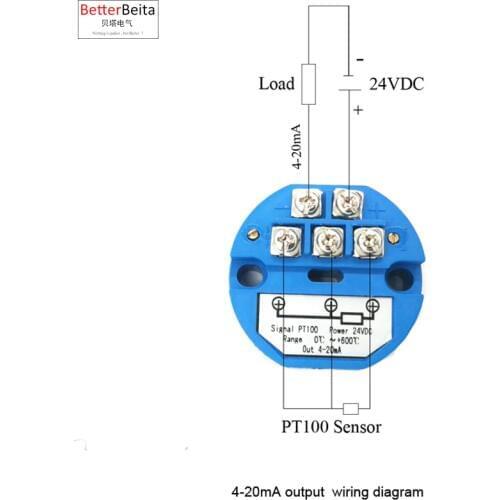 0-50'C,0-100'C,0-150'C,0-200'C,0-250'C,0-300'C,0-400'C-50~+50'C PT100 Temperature transmitter 4-20mA Transmit output