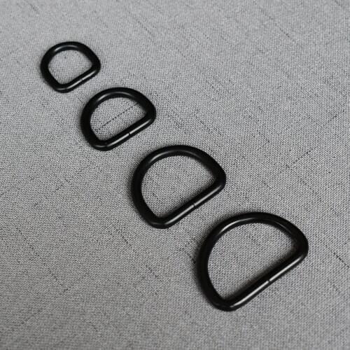 1 Pcs/Lot 15mm 20mm 25mm 32mm Black Metal Accessories D ring DIY Use For Handbag Bag Purse Strap Belt DIY Metal Buckle Hardware