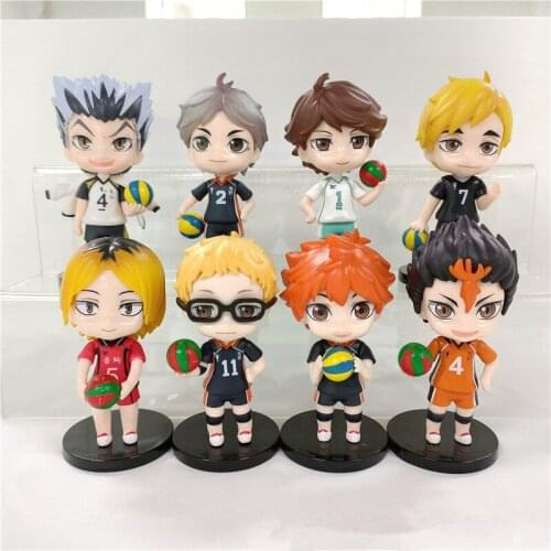 1Pc Random Haikyuu Q Version Model Anime Kenma Kozume Shoyo Hinata Kotaru Bokuto Yu Nishinoya Action Figure Toys Kids Gifts