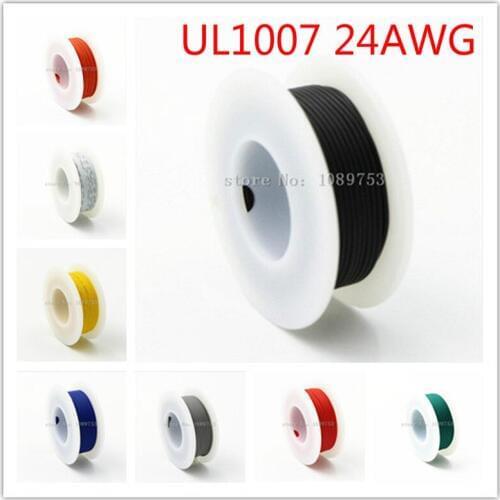 10 Meters UL1007 UL 1007 24AWG Wire 1.4mm PVC Electronic Cable UL Certification
