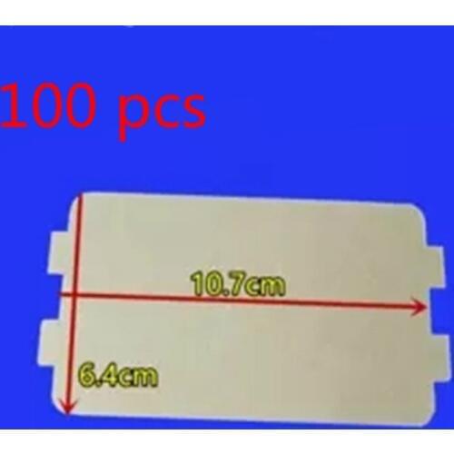 100 pcs Spare parts for microwave ovens mica microwave 10.7*6.4cm mica sheets for Midea magnetron cap microwave oven plates