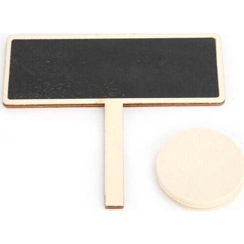 20Pcs Garden Plant Clip Panel Blackboard Wood Sign Message Slate Rectangle Clip Card Memos Label Brand Price Place Number Table