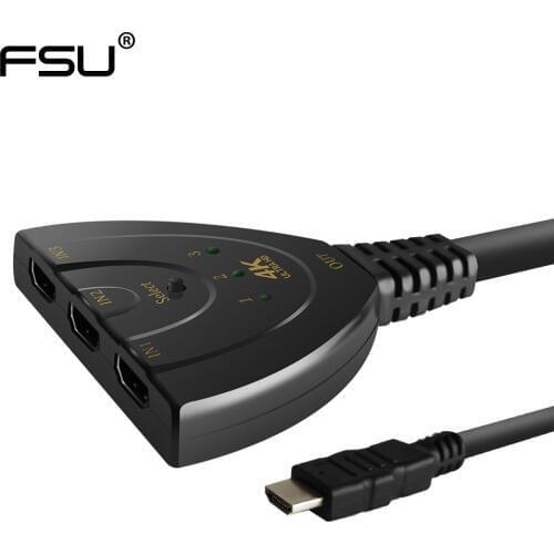 2017 High Quality 4K*2K 3 to 1 Switch HDMI Switcher HDMI Hub Splitter TV Switcher Ultra HD For HDTV PC For PS3 Xbox360