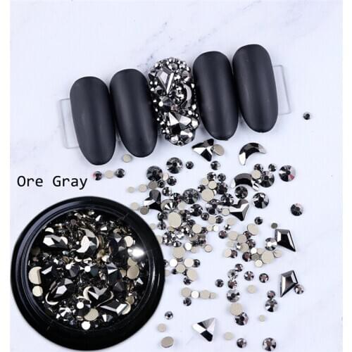 2019 Hot Sale Multi-Shape AB Crystal Flatback Rhinestone 3D Jewelry Nail Art Decorations DIY