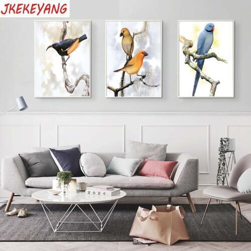 5D DIY square/round Diamond painting Watercolor bird Cross Stitch Diamond Embroidery Pattern Rhinestone J1486